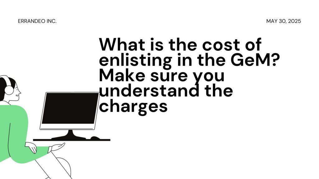 What is the cost of enlisting in the GeM Make sure you understand the charges
